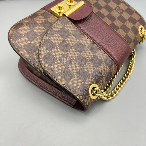 Louis Vuitton Cuir Taurillon Wight Damier Ebene Brown