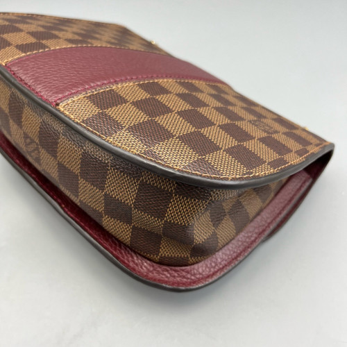 Louis Vuitton Cuir Taurillon Wight Damier Ebene Brown