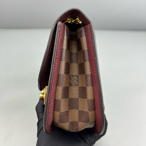 Louis Vuitton Cuir Taurillon Wight Damier Ebene Brown