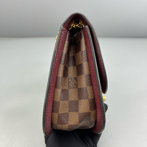 Louis Vuitton Cuir Taurillon Wight Damier Ebene Brown