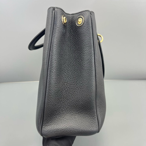 Dior Large Diorissimo Tote Grained Calfskin Black Magenta