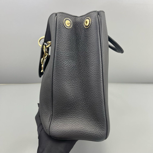 Dior Large Diorissimo Tote Grained Calfskin Black Magenta