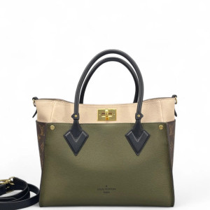 Louis Vuitton On My Side MM Monogram Calfskin Beige Black Brown Louis Vuitton On My Side MM Monogram Calfskin Beige Black Brown