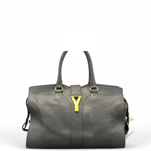 Yves Saint Laurent Medium Cabas Chyc Calfskin Grey