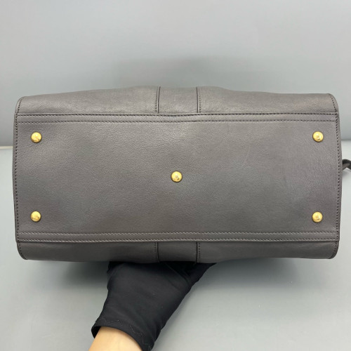 Yves Saint Laurent Medium Cabas Chyc Calfskin Grey