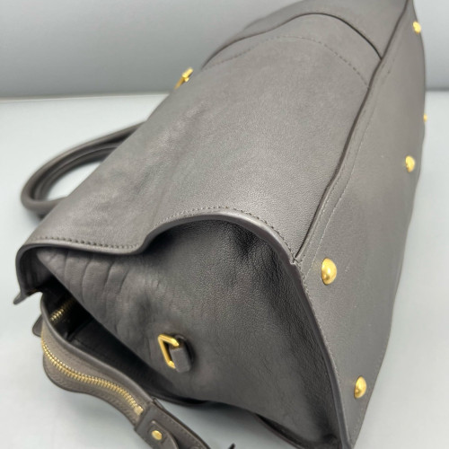 Yves Saint Laurent Medium Cabas Chyc Calfskin Grey