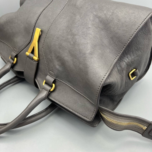 Yves Saint Laurent Medium Cabas Chyc Calfskin Grey