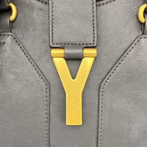Yves Saint Laurent Medium Cabas Chyc Calfskin Grey