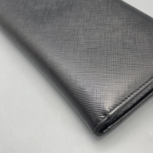 Salvatore Ferragamo Continental Wallet Saffiano Calfskin Black Salvatore Ferragamo Continental Wallet Saffiano Calfskin Black