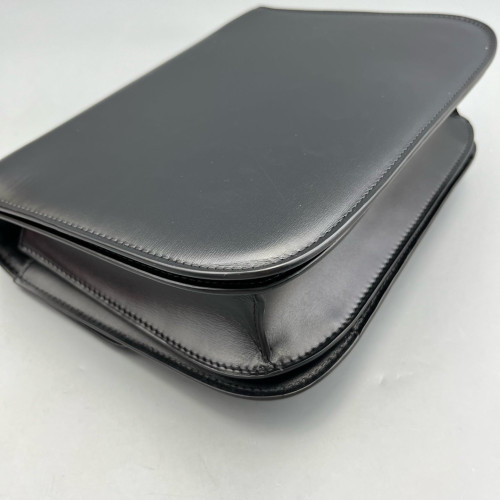 Celine Medium Classic Box Shiny Calfskin Black