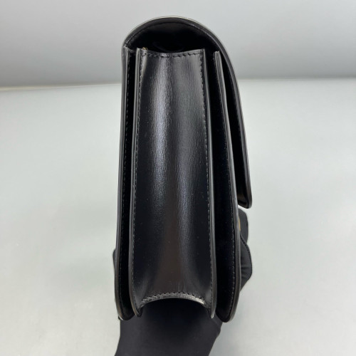 Celine Medium Classic Box Shiny Calfskin Black