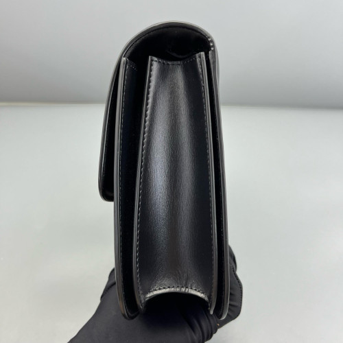 Celine Medium Classic Box Shiny Calfskin Black