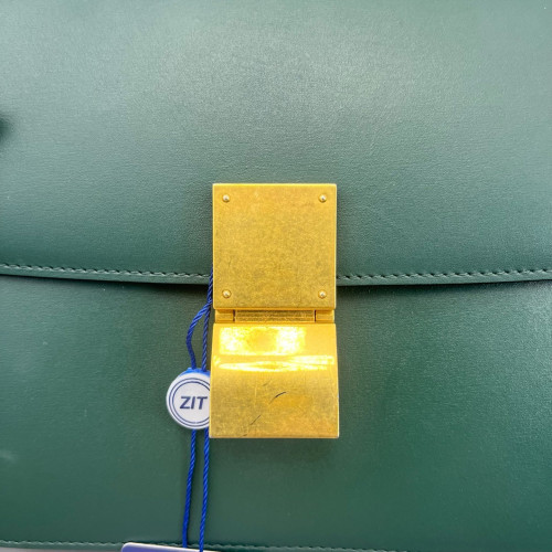 Celine Medium Classic Box Smooth Calfskin Dark Green