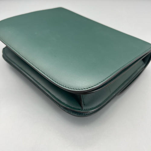 Celine Medium Classic Box Smooth Calfskin Dark Green