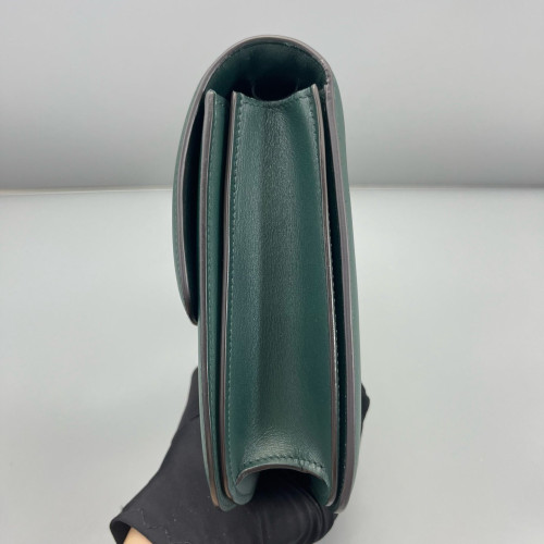 Celine Medium Classic Box Smooth Calfskin Dark Green
