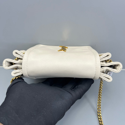 Yves Saint Laurent Mini Nolita Shoulder Bag Calfskin White Yves Saint Laurent Mini Nolita Shoulder Bag Calfskin White