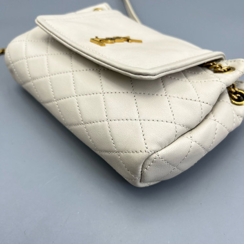 Yves Saint Laurent Mini Nolita Shoulder Bag Calfskin White Yves Saint Laurent Mini Nolita Shoulder Bag Calfskin White