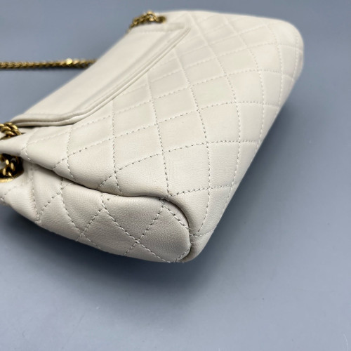 Yves Saint Laurent Mini Nolita Shoulder Bag Calfskin White Yves Saint Laurent Mini Nolita Shoulder Bag Calfskin White