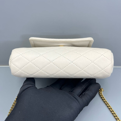 Yves Saint Laurent Mini Nolita Shoulder Bag Calfskin White Yves Saint Laurent Mini Nolita Shoulder Bag Calfskin White