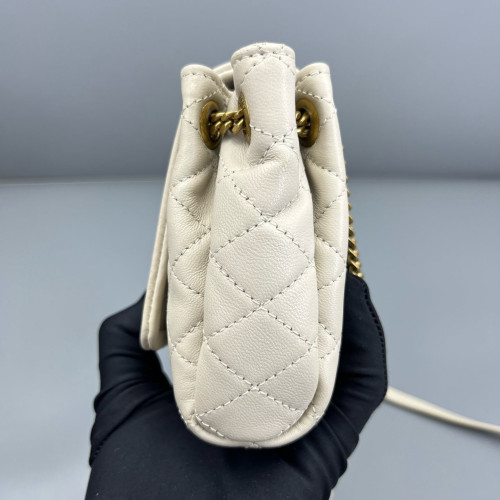 Yves Saint Laurent Mini Nolita Shoulder Bag Calfskin White Yves Saint Laurent Mini Nolita Shoulder Bag Calfskin White
