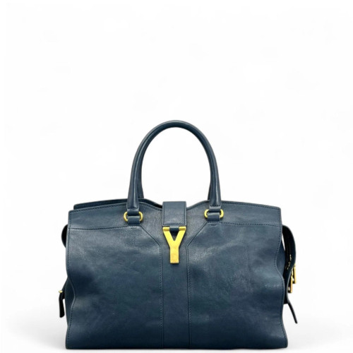 Yves Saint Laurent Medium Cabas Chyc Calfskin Blue Yves Saint Laurent Medium Cabas Chyc Calfskin Blue