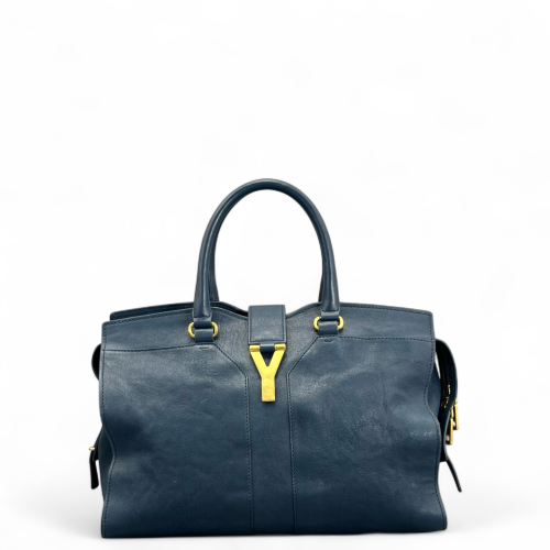 Yves Saint Laurent Medium Cabas Chyc Calfskin Blue Yves Saint Laurent Medium Cabas Chyc Calfskin Blue