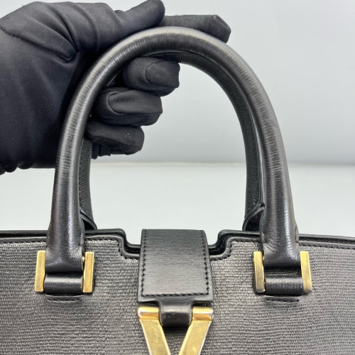 Yves Saint Laurent Small Cabas Chyc Calfskin Black