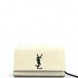 Yves Saint Laurent Medium Classic Kate Caviar White