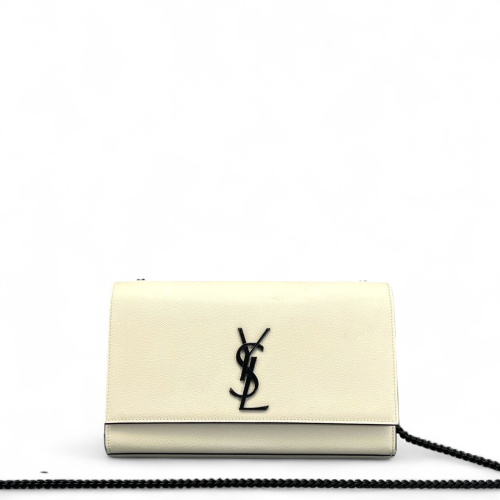 Yves Saint Laurent Medium Classic Kate Caviar White