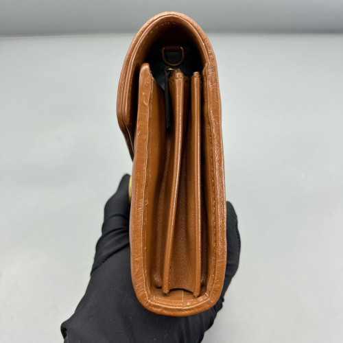 Gucci Matelasse GG Marmont Chain Wallet Calfskin Tan Gucci Matelasse GG Marmont Chain Wallet Calfskin Tan