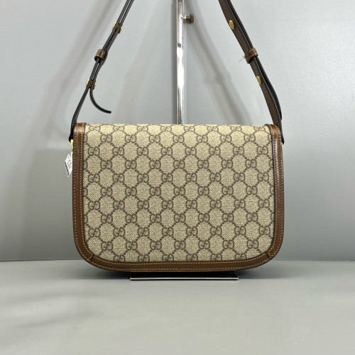 Gucci Medium Horsebit 1955 GG Supreme Monogram Tan Beige