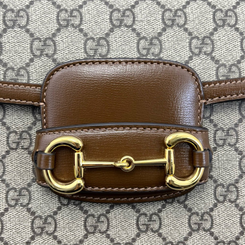 Gucci Medium Horsebit 1955 GG Supreme Monogram Tan Beige