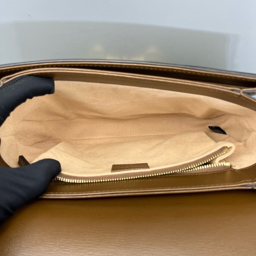 Gucci Medium Horsebit 1955 GG Supreme Monogram Tan Beige