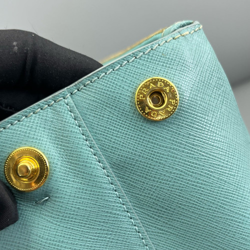 Prada Medium Galleria Double Zip Tote Saffiano Calfskin Light Blue Prada Medium Galleria Double Zip Tote Saffiano Calfskin Light Blue