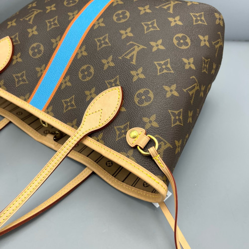Louis Vuitton Neverfull PM Monogram Brown Blue Orange