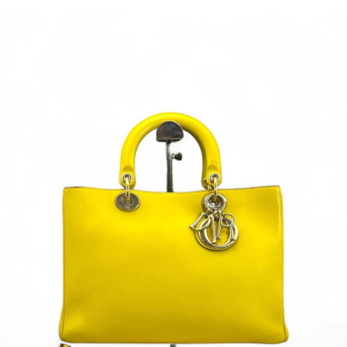 Dior Medium Diorissimo Tote Calfskin Yellow