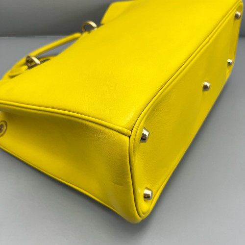 Dior Medium Diorissimo Tote Calfskin Yellow