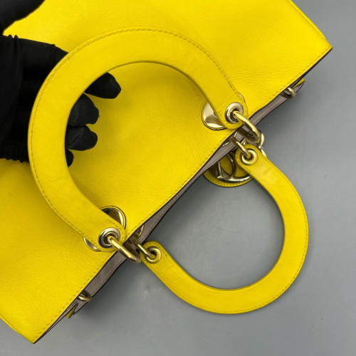 Dior Medium Diorissimo Tote Calfskin Yellow