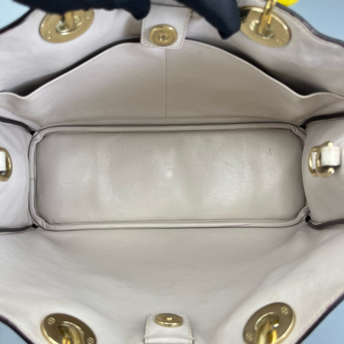 Dior Medium Diorissimo Tote Calfskin Yellow
