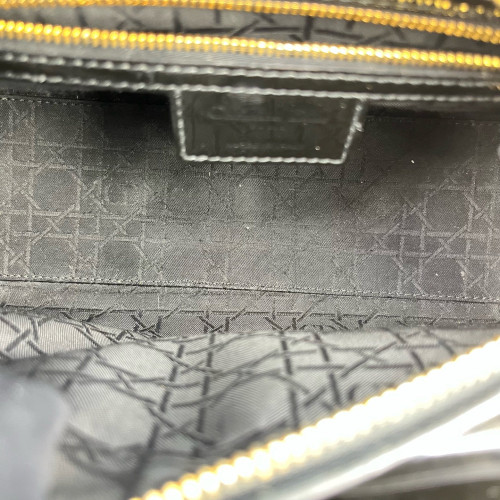 Dior Medium Lady Dior Patent Calfskin Black