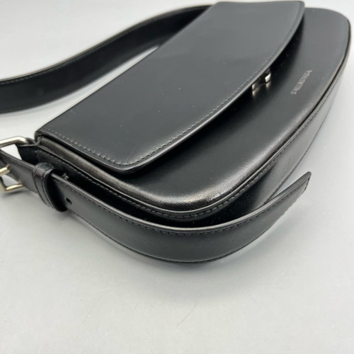 Balenciaga Shoulder Bag Calfskin Black