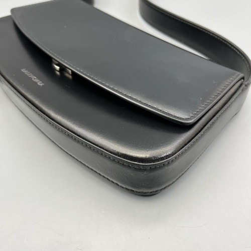 Balenciaga Shoulder Bag Calfskin Black