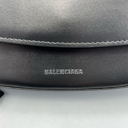 Balenciaga Shoulder Bag Calfskin Black