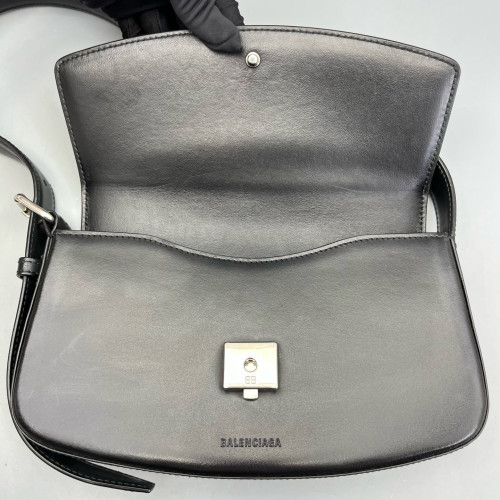 Balenciaga Shoulder Bag Calfskin Black