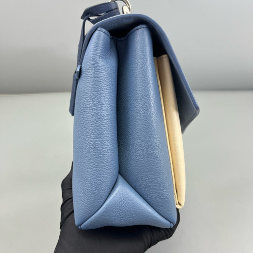 Louis Vuitton Mylockme Top Handle Calfskin Blue White
