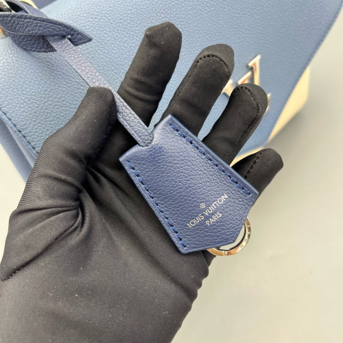 Louis Vuitton Mylockme Top Handle Calfskin Blue White