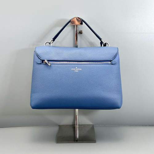 Louis Vuitton Mylockme Top Handle Calfskin Blue White