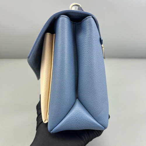 Louis Vuitton Mylockme Top Handle Calfskin Blue White