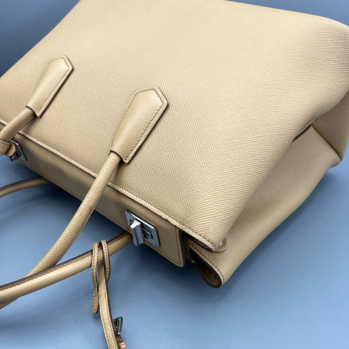Prada Handbag Saffiano Calfskin Light Yellow Prada Handbag Saffiano Calfskin Light Yellow