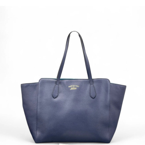 Gucci Medium Swing Tote Calfskin Blue